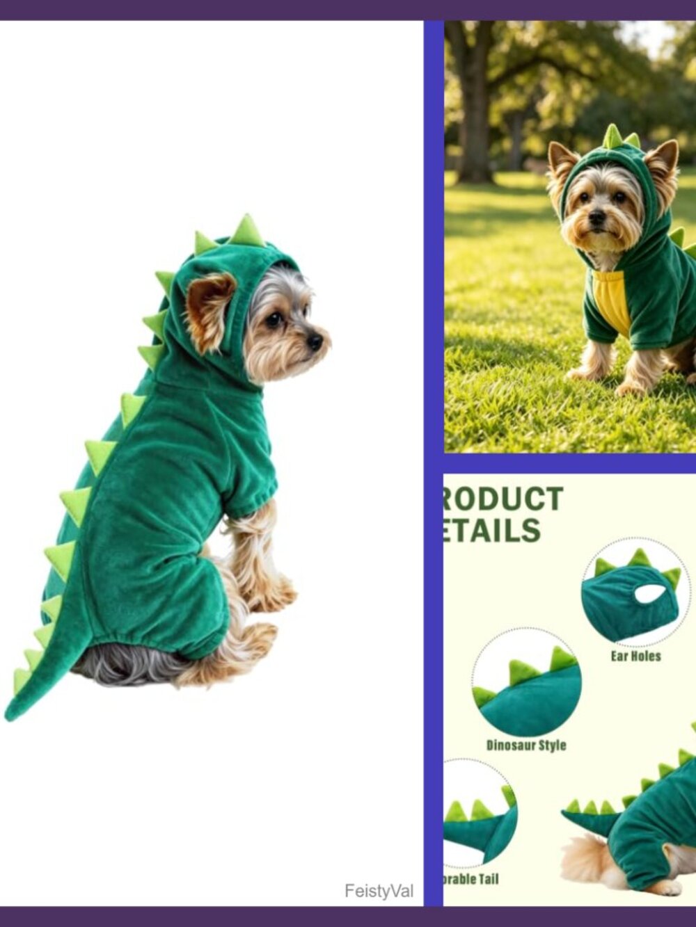 Dog Dinosaur Costume Hoodie Pajamas Halloween Pet Outfit
